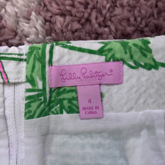 Lilly Pulitzer Just Add Mint Julep Skirt Size 4 Pink Green White Style 52577 - Picture 4 of 8